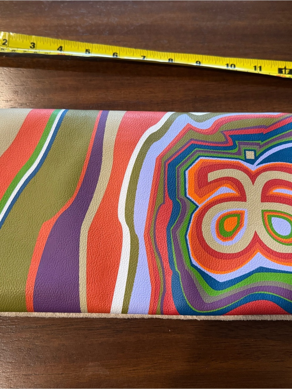 Arbonne "Treasures of the Rainforest" Multi-Color Swirl Foldover Tassel Clutch View 3